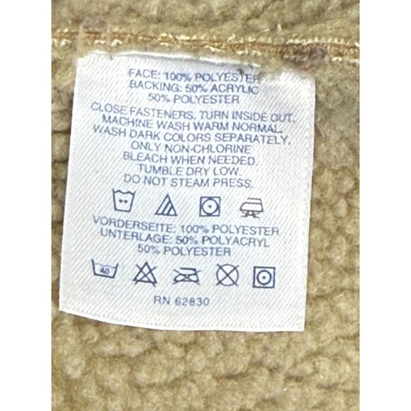 Lands' End Faux Suede Women's Sherpa Lined Coat Size 1X (16-18W) - Picture 8 of 10